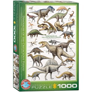 Eurographics (6000-0098) - "Dinosaurier der Kreidezeit" - 1000 Teile Puzzle