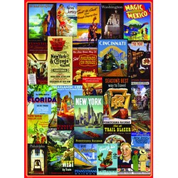 Eurographics (6000-0860) - "Pennsylvania Rail Road alte Werbeposter" - 1000 Teile Puzzle