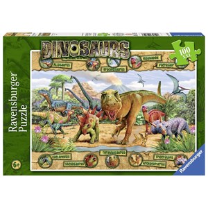 Ravensburger (10609) - "Dinosaurier" - 100 Teile Puzzle