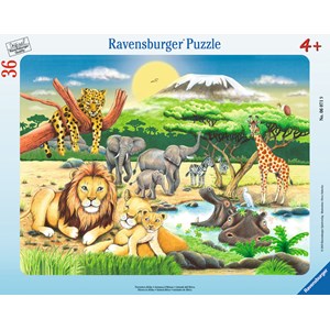 Ravensburger (06071) - "African Animals" - 36 Teile Puzzle