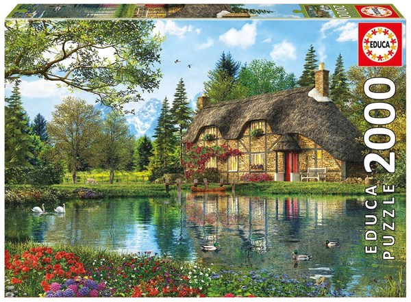 Educa (16774) - Dominic Davison: "Lake View Cottage" - 2000 Teile Puzzle