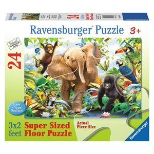 Ravensburger (05347) - Howard Robinson: "Der Dschungel" - 24 Teile Puzzle