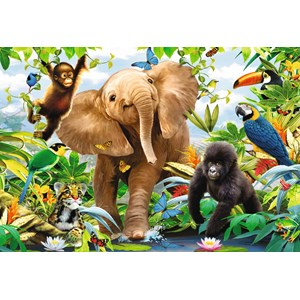 Ravensburger (05347) - Howard Robinson: "Der Dschungel" - 24 Teile Puzzle