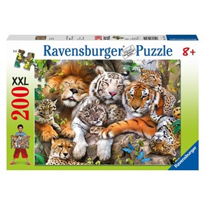 Ravensburger (12721) - "Süße schmusende Raubkatzen" - 200 Teile Puzzle