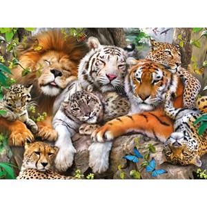 Ravensburger (12721) - "Süße schmusende Raubkatzen" - 200 Teile Puzzle