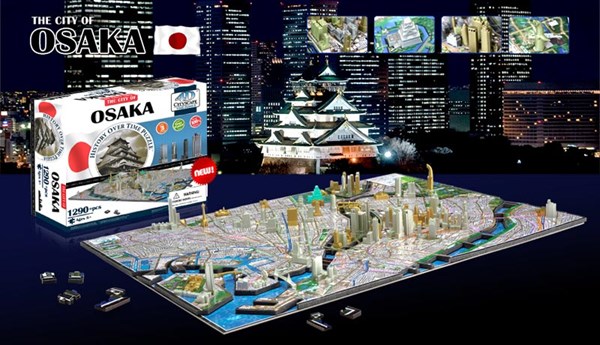 4D Cityscape (40038) - "Osaka, Japan" - 1290 Teile Puzzle