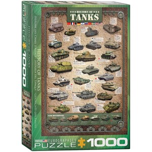 Eurographics (6000-0381) - "Geschichte der Panzer" - 1000 Teile Puzzle