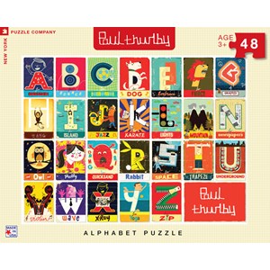 New York Puzzle Co (PT1303) - Paul Thurby: "Alphabet" - 48 Teile Puzzle