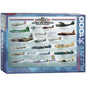 Eurographics (6000-0378) - "Alliierte Bomber aus dem 2. Weltkrieg" - 1000 Teile Puzzle
