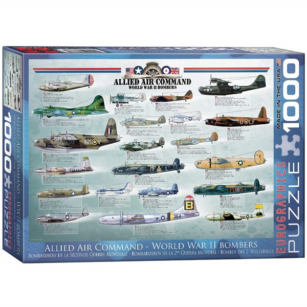 Eurographics (6000-0378) - "Alliierte Bomber aus dem 2. Weltkrieg" - 1000 Teile Puzzle