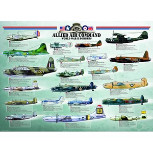 Eurographics (6000-0378) - "Alliierte Bomber aus dem 2. Weltkrieg" - 1000 Teile Puzzle