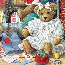 SunsOut (76120) - Janet Kruskamp: "Der neue Teddybär" - 500 Teile Puzzle