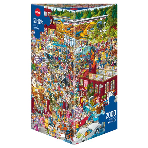 Heye (29796) - "Auf dem Flohmarkt" - 2000 Teile Puzzle