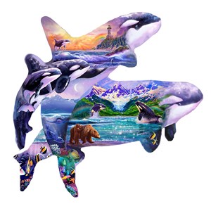 SunsOut (96186) - Steve Sundram: "Lebensraum der Orcas" - 1000 Teile Puzzle