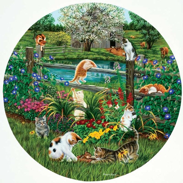 SunsOut (45876) - Higgins Bond: "Cats at Play" - 500 Teile Puzzle