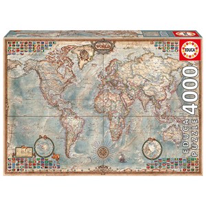 Educa (14827) - "Historische Weltkarte" - 4000 Teile Puzzle