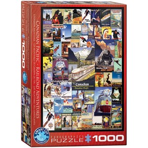 Eurographics (6000-0648) - "Kanadische Eisenbahn-Abenteuer" - 1000 Teile Puzzle