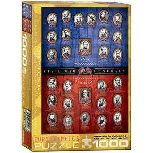 Eurographics (6000-0280) - "Generäle des Bürgerkriegs" - 1000 Teile Puzzle