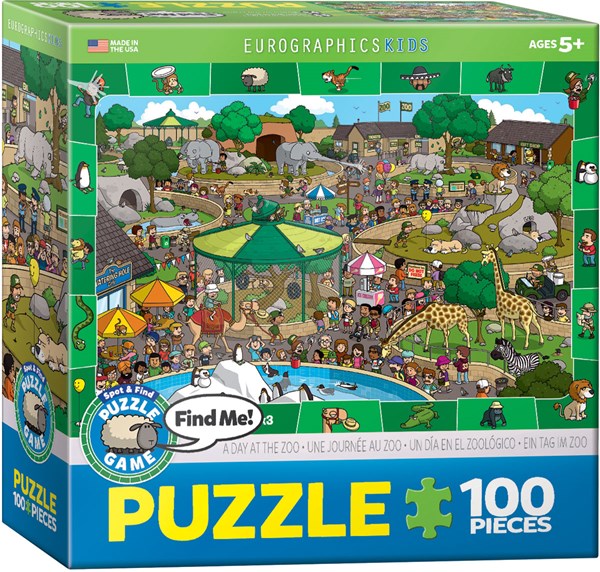 Eurographics (6100-0542) - "Ein Tag im Zoo" - 100 Teile Puzzle