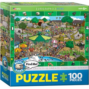 Eurographics (6100-0542) - "Ein Tag im Zoo" - 100 Teile Puzzle