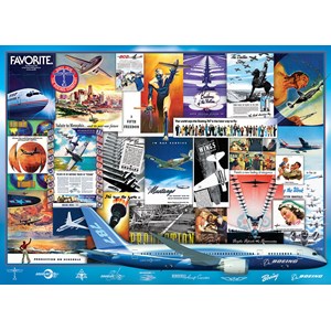 Eurographics (6000-0932) - "Alte Boeing, Werbeplakate" - 1000 Teile Puzzle