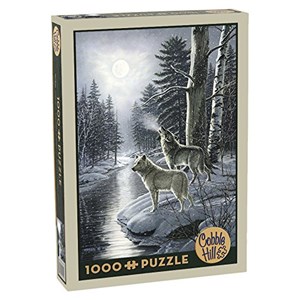Cobble Hill (51811) - James Meger: "Heulende Wolfe im Mondlicht" - 1000 Teile Puzzle
