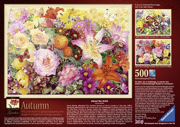 Ravensburger (14692) - "The Cottage Garden No 3, Autumn" - 500 Teile Puzzle