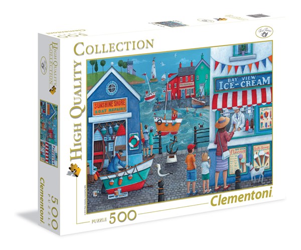 Clementoni (35009) - Peter Adderley: "Ice Cream on the Seaside" - 500 Teile Puzzle