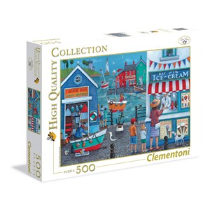 Clementoni (35009) - Peter Adderley: "Ice Cream on the Seaside" - 500 Teile Puzzle