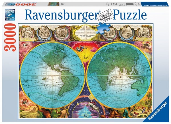 Ravensburger (17074) - Tom Antonishak: "Antique Map" - 3000 Teile Puzzle