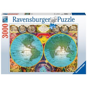 Ravensburger (17074) - Tom Antonishak: "Antique Map" - 3000 Teile Puzzle