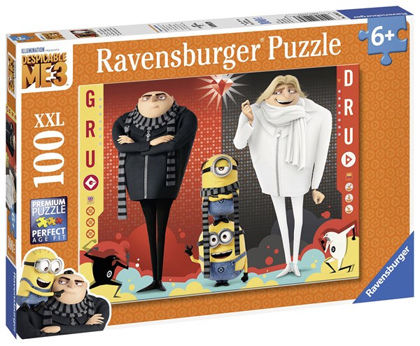 Ravensburger (10962) - "Despicable Me 3 - Gru und Dru" - 100 Teile Puzzle