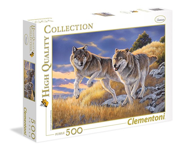 Clementoni (35033) - Al Agnew: "Die Wölfe" - 500 Teile Puzzle