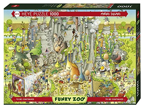 Cartoon Puzzle Funky Zoo Heye Degano Primaten 1000 Teile Affen-Gehege 