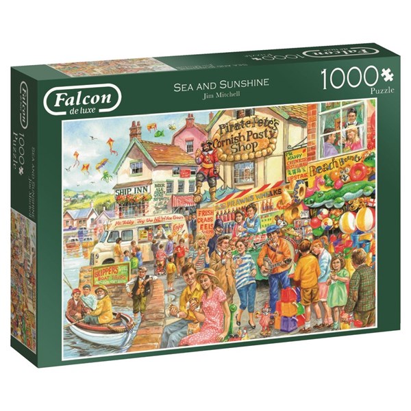 Falcon (11175) - Jim Mitchell: "Reges Treiben am Hafen" - 1000 Teile Puzzle