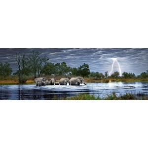 Heye (29508) - Alexander von Humboldt: "Elefantenherde" - 2000 Teile Puzzle