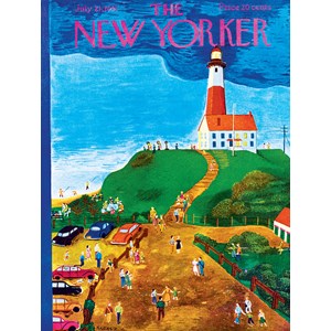 New York Puzzle Co (NY023) - Ilonka Karasz: "Leuchtturm" - 500 Teile Puzzle