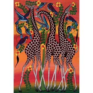 Heye (29426) - Edward Tingatinga: "Giraffes" - 1000 Teile Puzzle