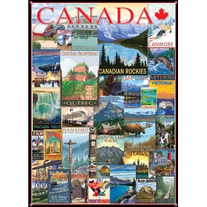 Eurographics (6000-0778) - "Alte kanadische Postkarten" - 1000 Teile Puzzle