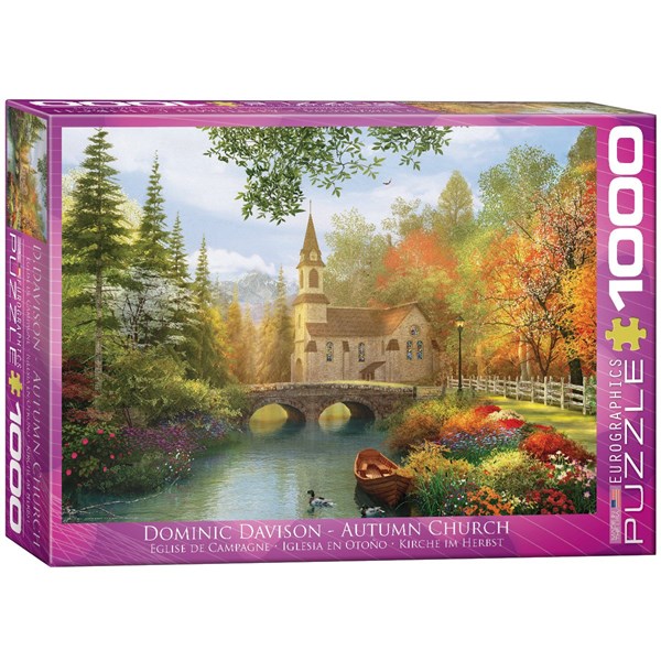 Eurographics (6000-0695) - Dominic Davison: "Kirche in der Landschaft" - 1000 Teile Puzzle