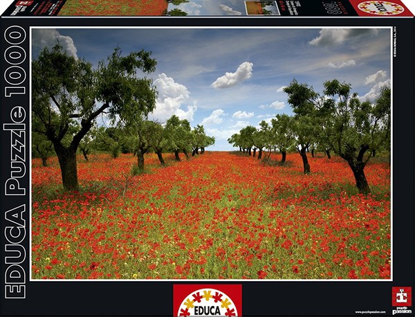Educa (15992) - "Poppy Field" - 1000 Teile Puzzle