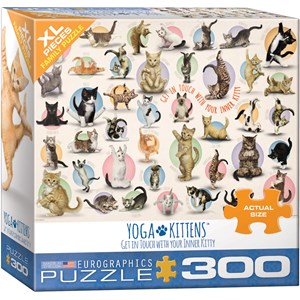 Eurographics (8300-0991) - "Yoga Kittens" - 300 Teile Puzzle