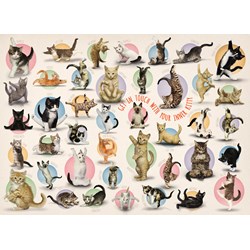 Eurographics (8300-0991) - "Yoga Kittens" - 300 Teile Puzzle