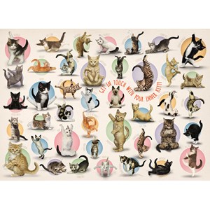 Eurographics (8300-0991) - "Yoga Kittens" - 300 Teile Puzzle