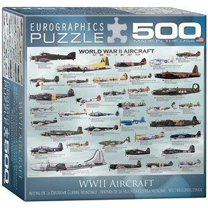Eurographics (8500-0075) - "Flugzeuge des 2. Weltkriegs" - 500 Teile Puzzle