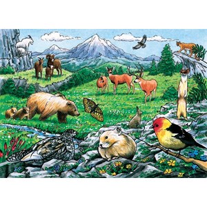 Cobble Hill (58806) - "Rocky Mountain Wildlife" - 35 Teile Puzzle