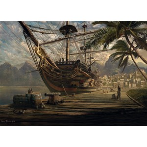 Schmidt Spiele (58183) - "Schiff vor Anker" - 1000 Teile Puzzle