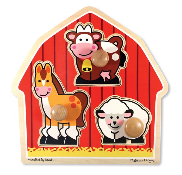 Melissa and Doug (2054) - "Barnyard Animals" - 3 Teile Puzzle