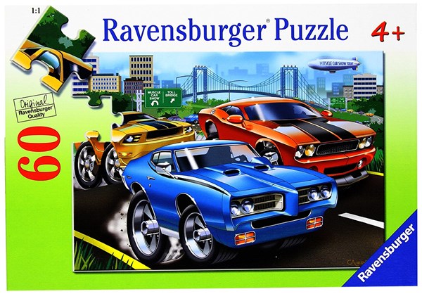Ravensburger (09591) - "Muscle Cars" - 60 Teile Puzzle