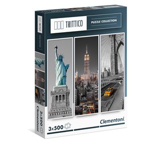Clementoni (39305) - "Trittico - Sehenswürdigkeiten von New York" - 500 Teile Puzzle